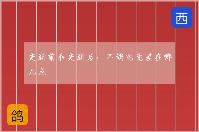 更新前和更新后，不鸽电竞差在哪几点